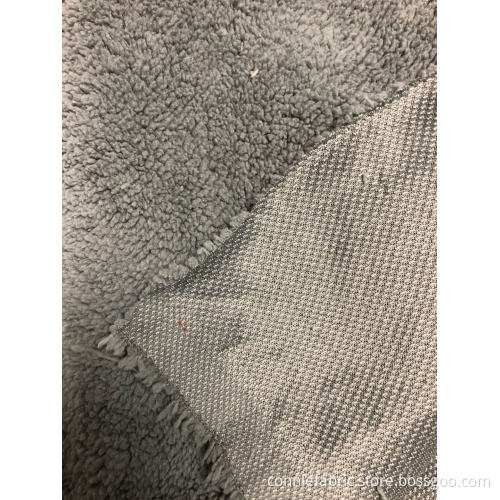 100% Polyester Shu Velveteen Fleece Fabric In Dyed